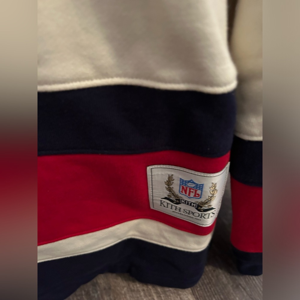 Authentic Men's Kith x NFL Giants Delk Hockey Hoodie. Over sized, Size M